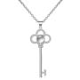 BEAUTY CHARM I Love You Necklace100 Languages Sterling Silver Key Pendant Necklace for Women Teen Girls