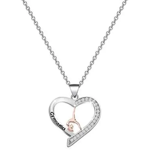 FUSTMW Gymnastist Necklace Gifts Gymnast Pendant Jewelry Gymnastics Inspirational Team Gifts for Gymnast Women Girls FUSTMW Gymnastist Necklace Gifts Gymnast Pendant Jewelry Gymnastics Inspirational Team Gifts for Gymnast Women Girls
