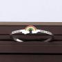 CENWA Rainbow Baby Bracelet for New Mom Even Miracles Take a Little Time Cuff Bracelet Pregnancy Wish Gift