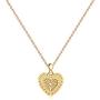 IEFSHINY Heart Initial Necklace for Women - 14K Gold Filled Dainty Heart Pendant Initial Letter Necklaces, Handmade Engraved Alphabet Monogram Necklaces Jewelry Gift Idea for Women Teen Girls