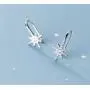 SLUYNZ Sparkling Star Drop Earrings for Women Teen Girls 925 Sterling Silver CZ Star Hook Earrings