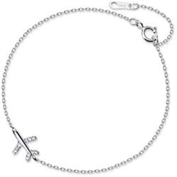 Crystal Airplane Bracelet for Women Girls Sterling Silver Cute Delicate Fly Plane Adjustable Charm Link Bracelets Airline Jewelry Christmas Gifts Souvenir for Best Friend freedom Lover Wanderlust