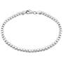 Miabella 925 Sterling Silver Organic Cube Bead Chain Bracelet for Women Men, 6.5, 7, 7.5, 8, 8.5 Inch Handmade in Italy