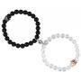 Magnetic Couples Bracelets King and Queen, Crown Couples Bracelets for Men and Women, Beads Couple Bracelet for Him and Her, Couples Gifts for Boyfriend Girlfriend and Best Friend
