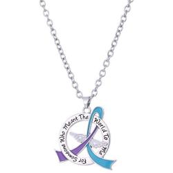 Fight Like a Girl For Someone Who Meant the World to Me Necklace with Stainless Steel Chain (Assorted Colors)