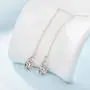Sterling Silver Threader Earrings,TeardropCrossLineEar Cuff Threader Earrings for Women Girls