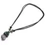 Mia Jewel Shop Natural Raw Rough Healing Gemstone Pendant Round Chrysocolla Stone Adjustable Necklace (Purple Amethyst) Mia Jewel Shop Natural Raw Rough Healing Gemstone Pendant Round Chrysocolla Stone Adjustable Necklace (Purple Amethyst)