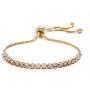 Celeste 18k Gold Filled Box Chain Adjustable Crystal Rhinestone 3mm Bracelet Bangles Adjustable Zirconia Tennis Bracelet