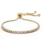 Celeste 18k Gold Filled Box Chain Adjustable Crystal Rhinestone 3mm Bracelet Bangles Adjustable Zirconia Tennis Bracelet