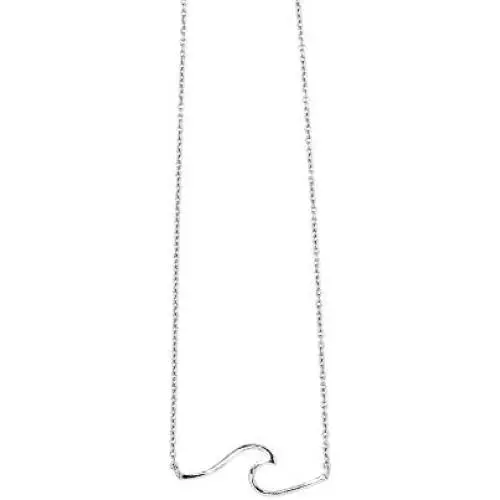 Pura Vida Silver or Gold Wave Coast 16'' Necklace - .925 Sterling Silver or Gold Necklace Pura Vida Silver or Gold Wave Coast 16'' Necklace - .925 Sterling Silver or Gold Necklace