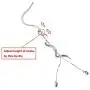 Hslsmxy Women Long Necklace Fox Snake Serpent Swan Dancing Girl Shaped Crystal Pendant Necklaces Sweater Casual Formal Dressing Decoration Fashion Jewelry for Girls Friends