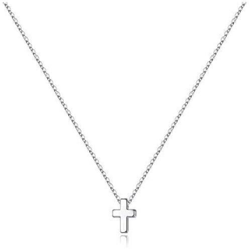 MONOZO Cross Necklace for Women, 14k Gold Filled Dainty Cross Pendant Necklace Simple Layered Choker Necklace Sideway Cross Necklaces Jewelry Gifts for Women Birthday Mothers Day