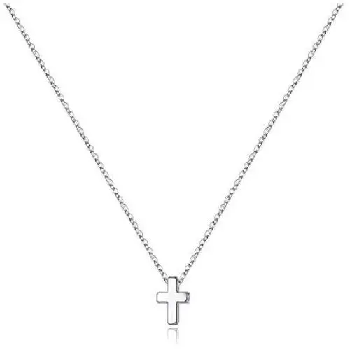 MONOZO Cross Necklace for Women, 14k Gold Filled Dainty Cross Pendant Necklace Simple Layered Choker Necklace Sideway Cross Necklaces Jewelry Gifts for Women Birthday Mothers Day