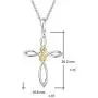 FANCIME 14K Gold Plated Sterling Silver Celtic Knot Cross Crucifix Infinity Pendant Necklace for Women Girls,16+2'' FANCIME 14K Gold Plated Sterling Silver Celtic Knot Cross Crucifix Infinity Pendant Necklace for Women Girls,16+2''