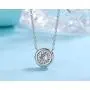 EPIRORA Sterling Silver Solitaire Necklace for Women | Dainty Simple 14k White Gold Plated Cubic Zirconia Bezel-Set Pendant Necklace for Birthday Wedding Anniversary, 18''
