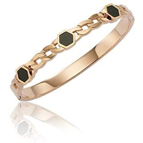 Luxe Alice Premium Fashion Accessory of Rose Gold Surgical Steel Bracelets for Women, Charm Link (Chain) Wrist Bracelet(Bangle)