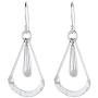 Pepe Dominguez 925 Sterling Silver Long Drop on Hammered Swing Dangle Earrings