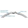 Quadri - Premium Quality 925 Sterling Silver Italian 4.5mm Flat Herringbone Chain Necklace for Woman- 18-24 Inch Made in Italy