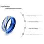 W WOOGGE 5 Pack of Stainless Steel Lucky Worry Rings for Men Wedding Ring Cool Simple Band 8 MM Ring for Women