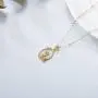 10K 14K 18K Yellow Gold Mother and Child Pendent Necklace with White Shellfish for Mother Mom, 14K Solid Gold Necklace Jewelry Gift for Mom, Wife 10K 14K 18K Yellow Gold Mother and Child Pendent Necklace with White Shellfish for Mother Mom, 14K Solid Gold Necklace Jewelry Gift for Mom, Wife