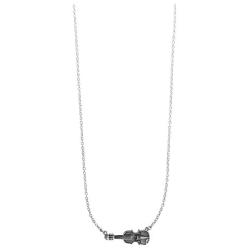 Boma Jewelry Sterling Silver Violin Pendant Necklace, 18 Inches
