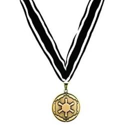 Star Wars: The Mandalorian Imperial Crest Medal | Collectible Imperial Star Wars Medallion Worn By The Client | Empire Logo Star Wars Necklace Imperial Medal