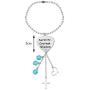 KUIYAI Serenity Courage Wisdom Car Charm with Dangle Charms Sobriety Heart Pendant for Rearview Mirror