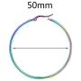 HOUSWEETY 5 Pairs 5 Colors Stainless Steel Smooth Simple Hoop Earrings (Dia.10mm)