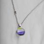 CENWA LGBT Gay Pride Rainbow Time Gemstone Double-Sided Glass Ball Pendant Necklace LGBT Lesbian Jewelry