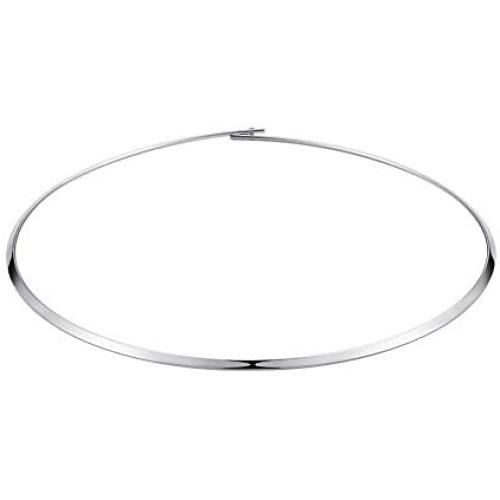 Choker Necklace for Women Silver Stainless Steel Simple Collar Choker
