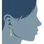 14K Yellow Gold Long Puffed Teardrop Drop Earring 14K Yellow Gold Long Puffed Teardrop Drop Earring