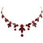 Faship Gorgeous Rhinestone Crystal Floral Necklace Earrings Set
