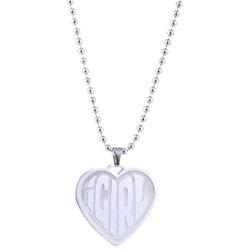 TAGOMEI Igirl Heart Stainless Steel Pendant Necklace Cute Punk Hiphop Heart Choker Retro Necklace