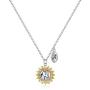 Memorjew Sunflower Horse Necklace for Girls, Dainty Silver Initial Necklace Kids Jewelry Horse Gifts for Girls Women
