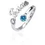 AOBOCO Personalized Engagement Initial Ring Gift for Her Mom Women Daughter Girls Sterling Silver with 2 Names Engraving Customized Letter Finger Spiral Twist Ring