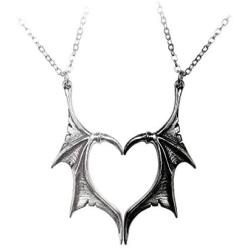 Alchemy of England Darkling Heart Necklace, Silver
