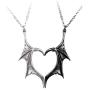 Alchemy of England Darkling Heart Necklace, Silver
