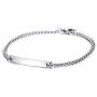 VNOX ''WARFARIN Stamped Medical Symbol Minimal 4MM Stainless Steel Thin Bracelet for Women Girl,7.5''