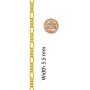 Lifetime Jewelry 5.5mm Rounded Figaro Chain Necklace 24k Real Gold Plated
