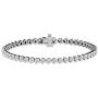 La4ve Diamonds 1.00 Carat Real Diamond Martini Tennis Bracelet (J, I3) Rhodium Gold Plated Over Sterling Silver 3 Prong Set Miracle Plate Womens Fashion Jewelry (White, Yellow, Rose Gold Tone)