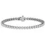 La4ve Diamonds 1.00 Carat Real Diamond Martini Tennis Bracelet (J, I3) Rhodium Gold Plated Over Sterling Silver 3 Prong Set Miracle Plate Womens Fashion Jewelry (White, Yellow, Rose Gold Tone)