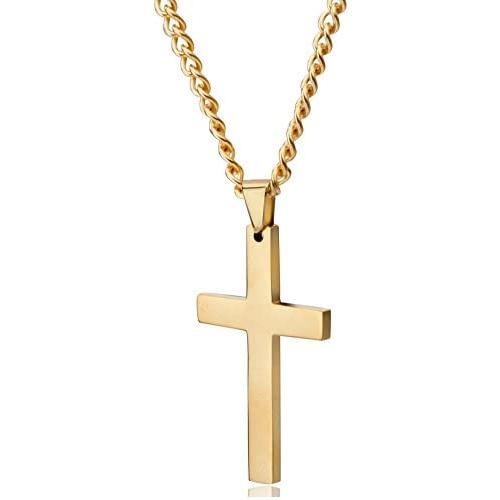 Jstyle Jewelry Mens Cross Necklace for Men Women Stainless Steel Pendant 24 Inch