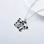 BEBEWO 925 Sterling Silver Cute Animal Panda Pendant Necklace for Women Girls Lover Gifts Birthday Jewelry, Chain 18+2 inch