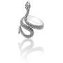 MIXIA Retro Punk Exaggerated Spirit Cobra Snake Ring Fashion Animal Personality Stereoscopic Opening Adjustable Ring