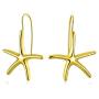 Fashion Nautical Tropical Beach Large Starfish Dangle Drop Threader Earrings For Women Fish Hook Gold Silver Plated