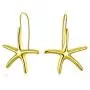 Fashion Nautical Tropical Beach Large Starfish Dangle Drop Threader Earrings For Women Fish Hook Gold Silver Plated