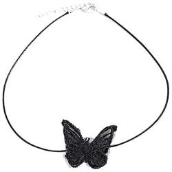 Black Butterfly Chokers Necklace for Women Girls, Gothic Lace Black Choker Jewelry