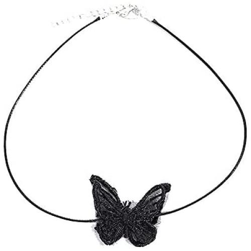 Black Butterfly Chokers Necklace for Women Girls, Gothic Lace Black Choker Jewelry