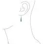 Boho Fashion Semi Precious Gemstone Inlay Long Flat Teardrop Shaped Dangle Earrings For Women 925 Sterling Silver Fish Hook Wire Threader Boho Fashion Semi Precious Gemstone Inlay Long Flat Teardrop Shaped Dangle Earrings For Women 925 Sterling Silver Fish Hook Wire Threader