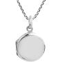 AeraVida Cute Plain Round Locket .925 Sterling Silver Pendant Necklace